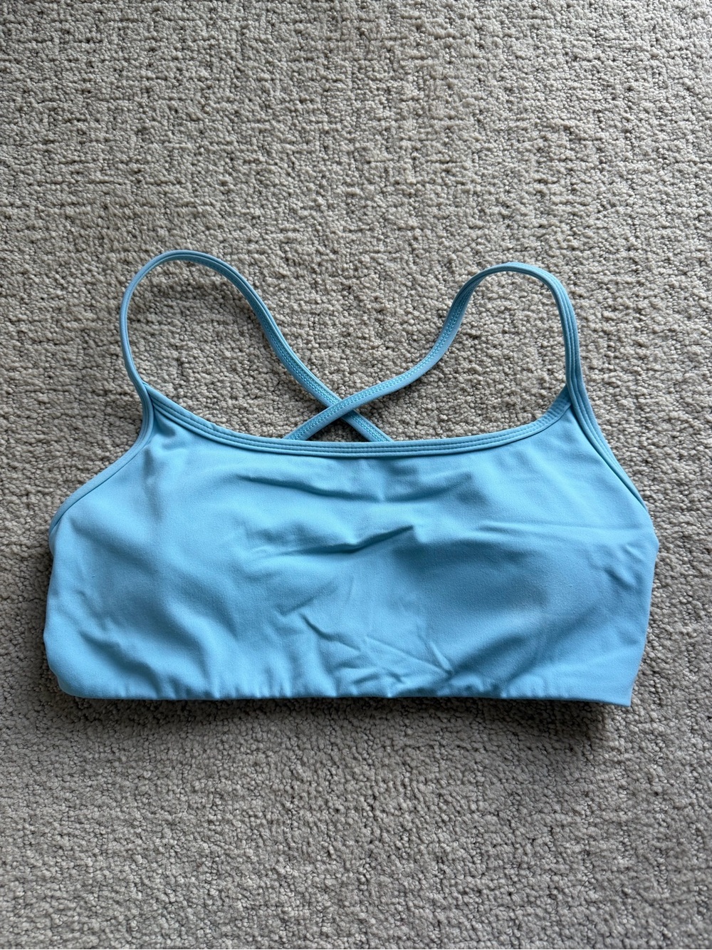 Light Blue Crossback Sports Bra